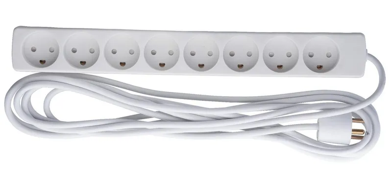 Microconnect GRU00850WDK power extension 5 m 8 AC outlet(s) Indoor Whi