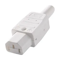 Kaiser WHITE 10 AMP IEC C13 REWIREABLE SOCKET CONN. - KAISER