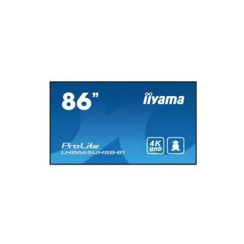 iiyama LH8665UHSB-B1 Signage Display Kiosk design 2.18 m (86") LED Wi-Fi 800 cd/m 4K Ultra HD Black Built-in processor Android 11 24/7