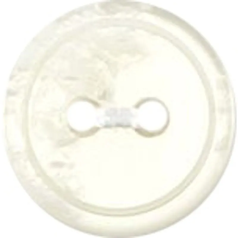 Milward Carded Buttons Rimmed 2 Hole White 12mm Pack of 5