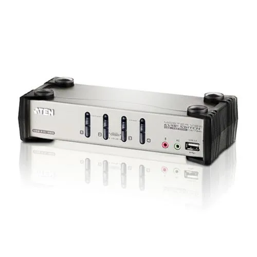 ATEN CS1734B KVM switch Rack mounting Black Grey