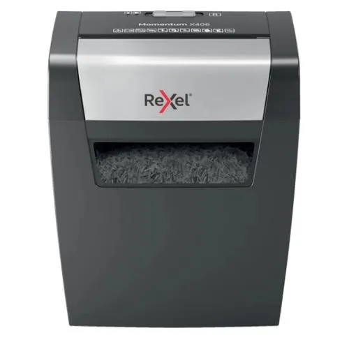 Rexel X406 paper shredder Cross shredding 22 cm Black Silver