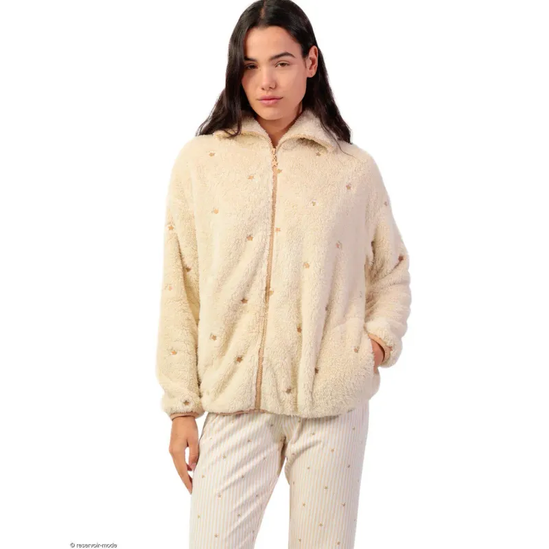 Women's Indoor Fleece Admas Stripes And Stars