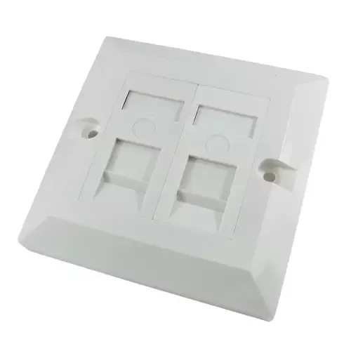 Cables Direct Single Cat5e 2 Port Faceplate White