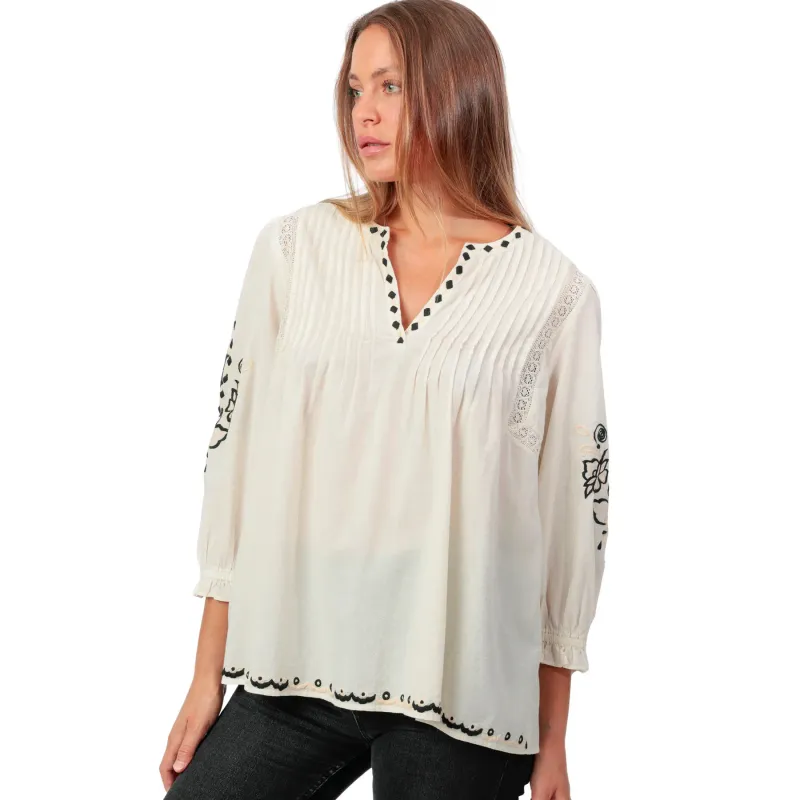 Women’s Three-Quarter Sleeve Blouse Admas Mexican