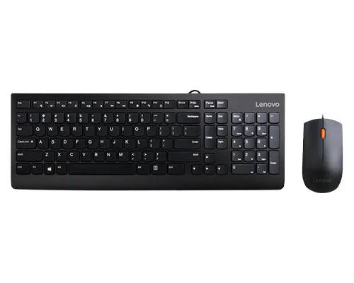 Lenovo 300 keyboard Mouse included Universal USB QWERTY US English Bla