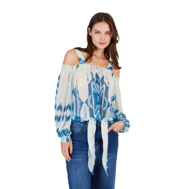 Off-the-shoulder Printed Blouse Women's Derhy Lagune