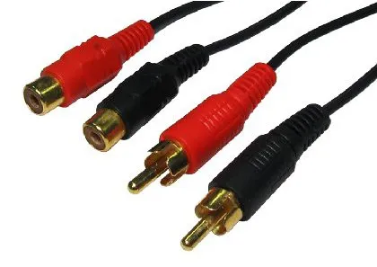 Cables Direct 2RR-305 audio cable 5 m 2 x RCA Black. Red