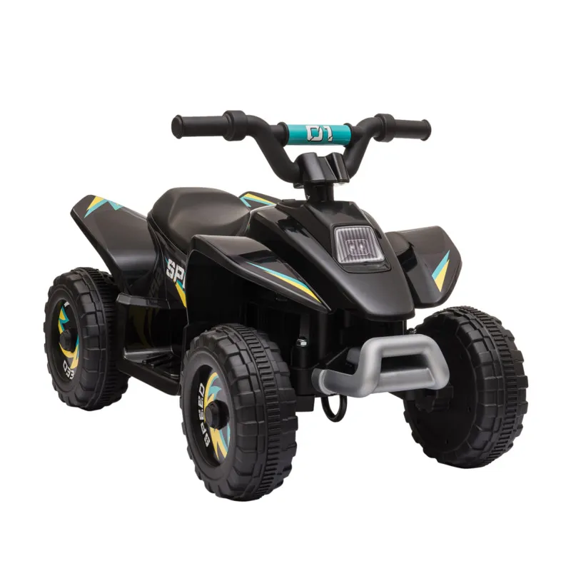 6v Kids Electric Ride On Car With Big Wheels 18-36 Months Toddlers Black