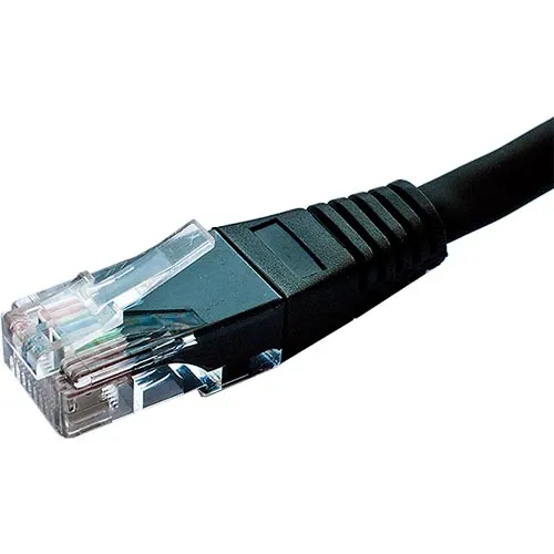 Cablenet 0.25m Cat5e RJ45 Black U/UTP PVC 24AWG Flush Moulded Booted P