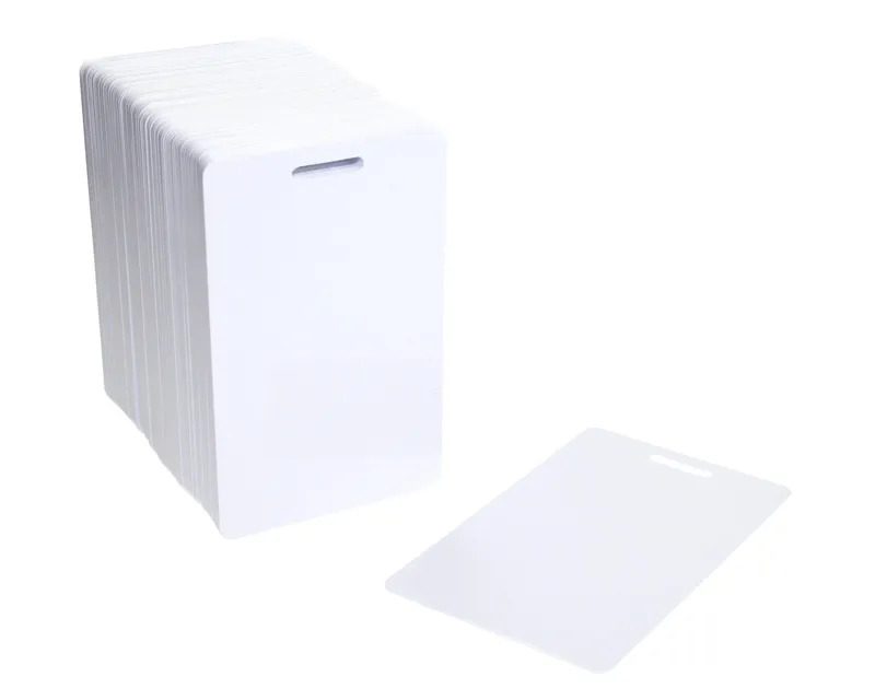 Digital ID Premium White 760 Micron Cards Slot Punched Portrait (3 x 1