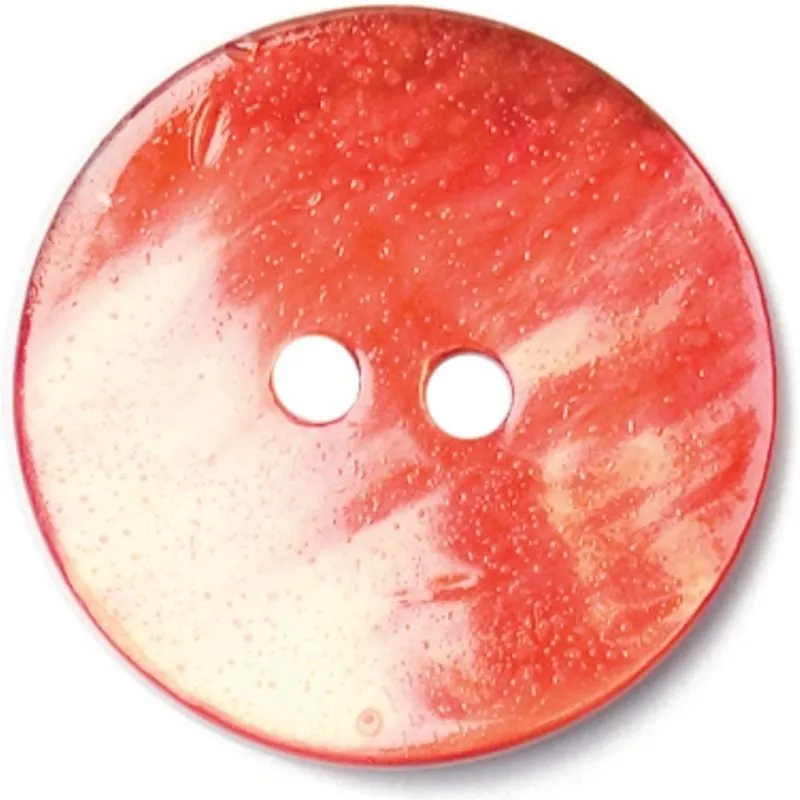 Milward Carded Buttons Round Shell Red 12mm Pack of 4