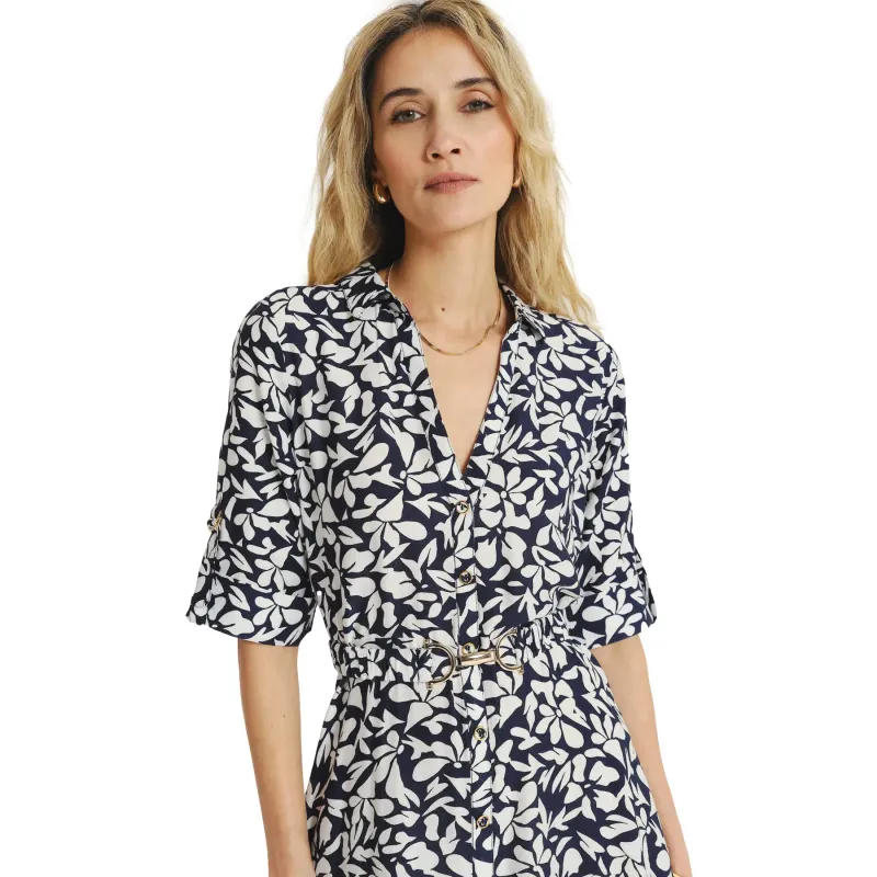 Floral Print Shirt Dress Women Greenpoint