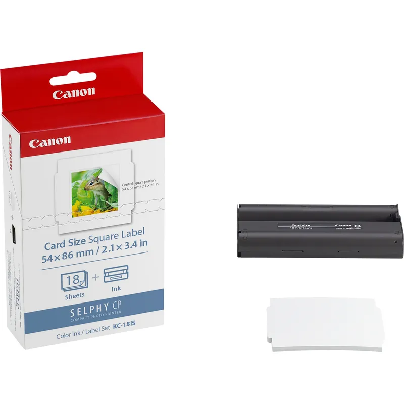 Canon 7429B001/KC-18IS Photo cartridge color + Sticker paper 54mm x 86