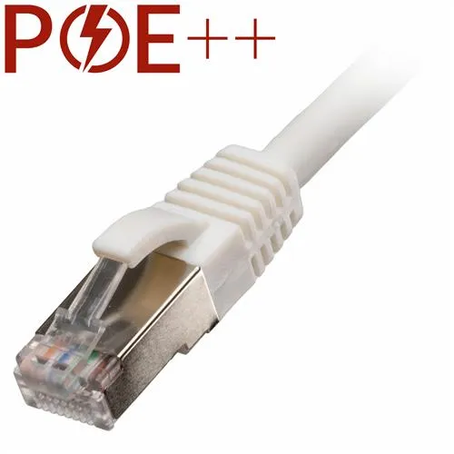 Cablenet 15m Cat6a RJ45 White S/FTP LSOH 26AWG Snagless Booted Patch Lead