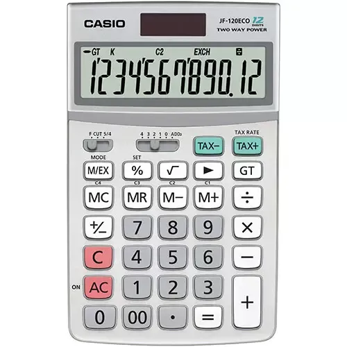 Casio JF-120 ECO calculator Desktop Display