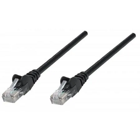 Intellinet Network Patch Cable Cat6A 20m Black Copper S/FTP LSOH / LSZH PVC RJ45 Gold Plated Contacts Snagless Booted Lifetime Warranty