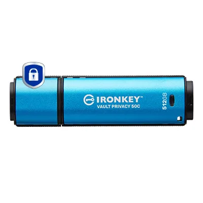 Kingston Technology IronKey 512GB USB-C Vault Privacy 50C AES-256 Encr
