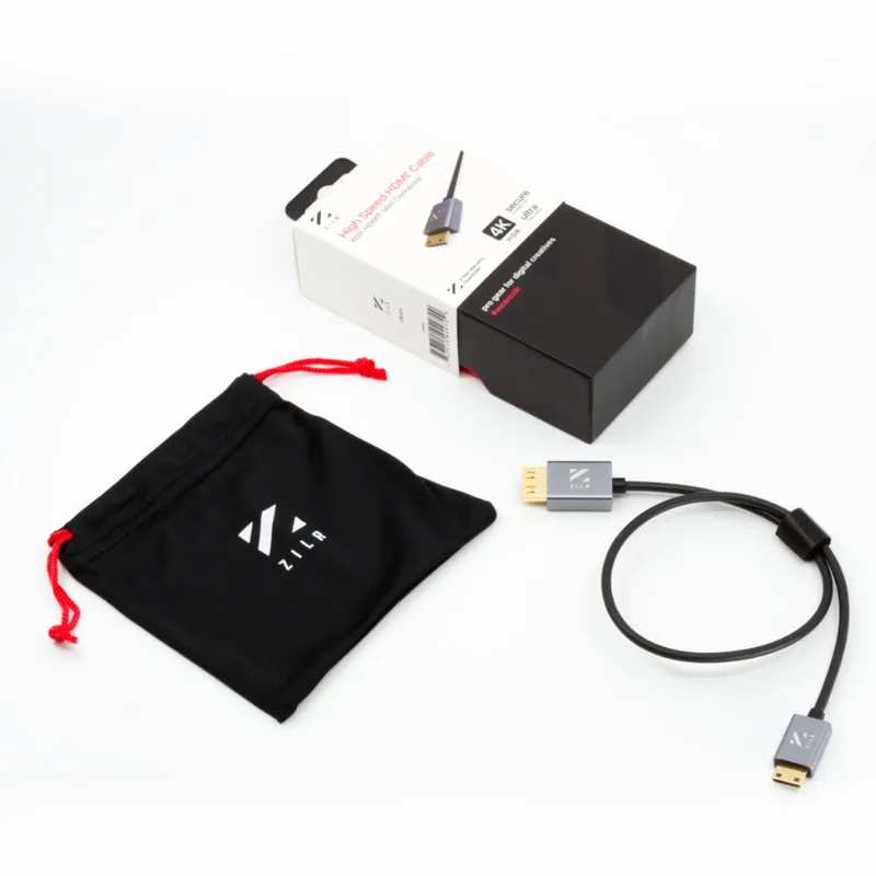 Zilr High Speed HDMI Secure Cable (4Kp60 Hyper-Thin Type-A Full to Typ