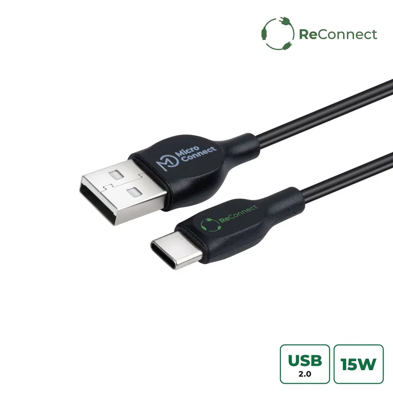 Microconnect ECO-USB3.1CCHAR05B USB cable USB 2.0 0.5 m USB A USB C Bl