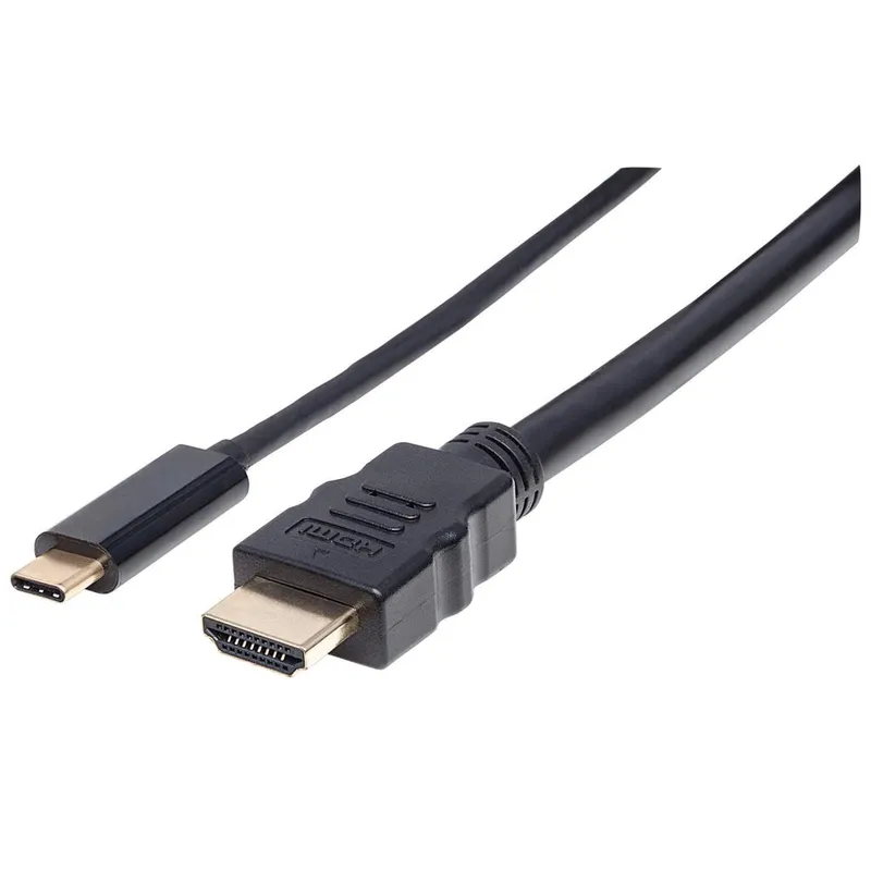Manhattan USB-C to HDMI Cable. 4K@30Hz. 2m. Black. Male to Male. Three
