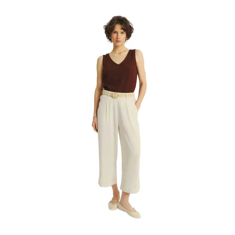 Wide Leg Trousers with a Belt Women's Greenpoint