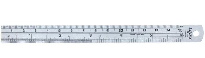 Linex SL 15 Desk ruler 150 mm Stainless steel Grey 1 pc(s)