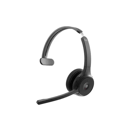 Cisco Headset 721 Wireless Single On-Ear Bluetooth Headphones Webex Button USB-A HD Bluetooth Adapter Soft Case Carbon Black 1-Year Limited Liability Warranty (HS-WL-721-BUNA-C)